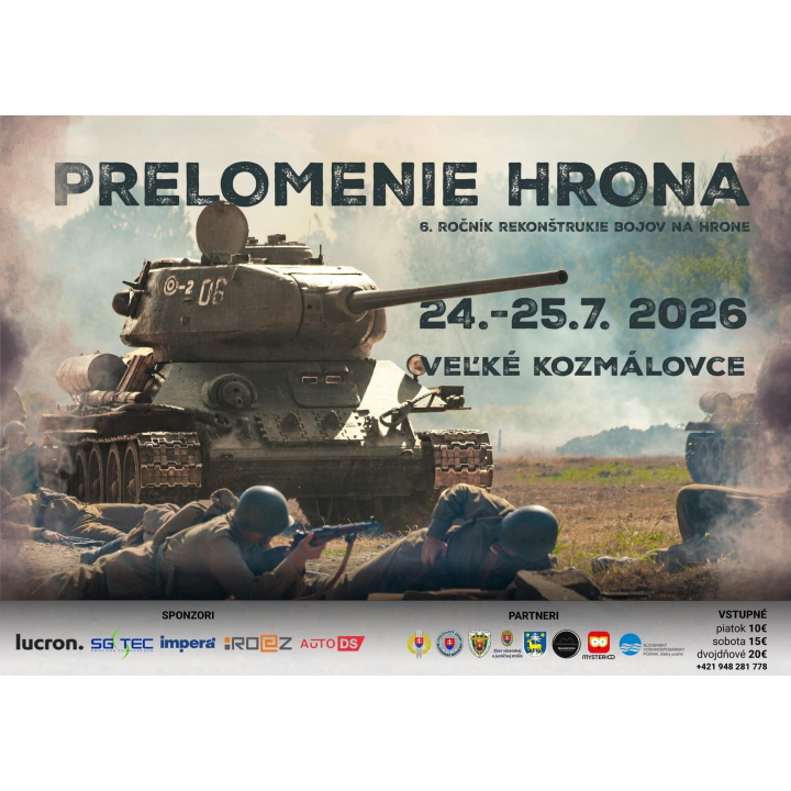 6.ročník rekonštrukcie bojov na Hrone 24.-25.7.2026 Veľké Kozmálovce