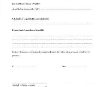 Aktuality / Vyradenie neexistujúceho vozidla z evidencie- Nemlétező jármű kiiktatása a nyilvántartásból - foto