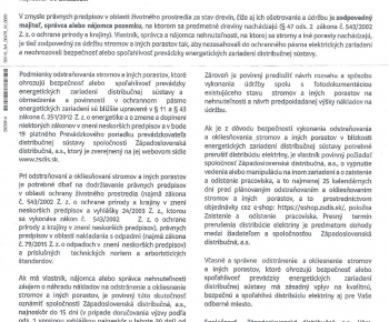 Aktuality / Výzva na odstránenie a okliesnenie stromov - foto