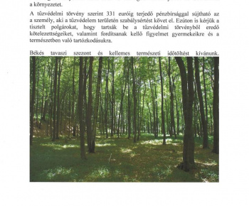 Aktuality / Tűzvédelmi felhívás! - foto