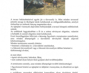 Aktuality / Tűzvédelmi felhívás! - foto