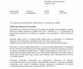 Aktuality / Opatrenia na predchádzanie vzniku požiarov vo vykurovacom období  - foto