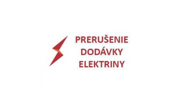 Prerušenie distribúcie elektriny - oboznámenie verejnosti