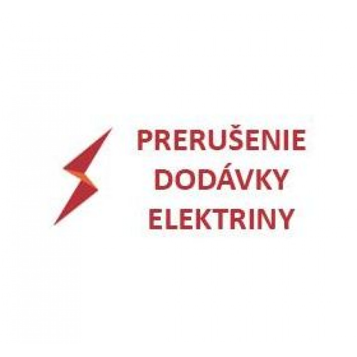 Prerušenie distribúcie elektriny - oboznámenie verejnosti