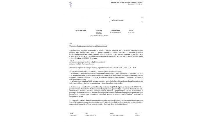 Výzva na výkon jarnej preventívnej celoplošnej deratízácie